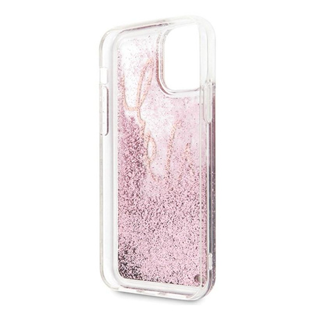 Karl Lagerfeld Signature Glitter Case - iPhone 11 Pro Max Case (Rose Gold)