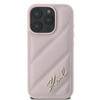 Karl Lagerfeld steppelt aláírás - iPhone 16 Pro Max tok (rózsaszín)