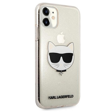Karl Lagerfeld Choupette Head Glitter - Coque iPhone 11 (Or)