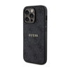 Guess 4G Collection bőr fém logós MagSafe - iPhone 15 Pro Max tok (fekete)