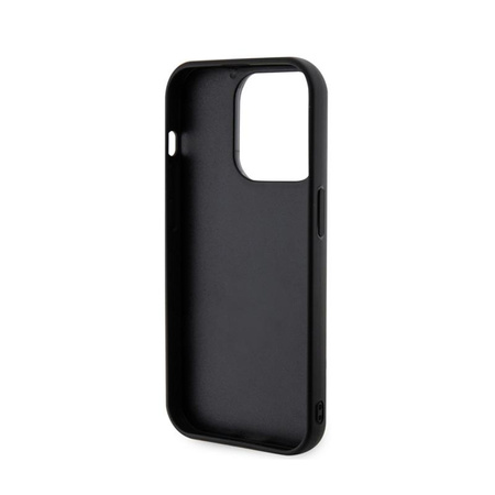 Karl Lagerfeld 3D Rubber Glitter Logo - Etui iPhone 15 Pro (czarny)