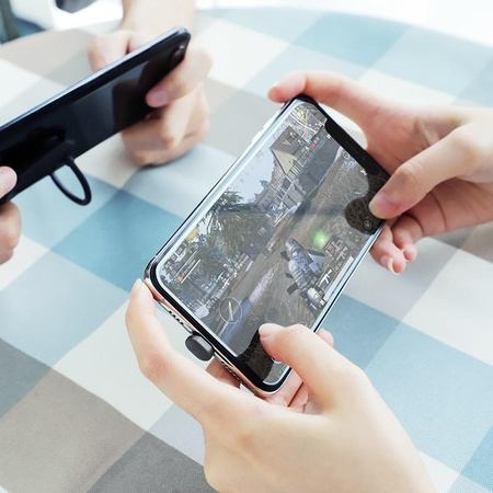 Borofone - USB-A zu Lightning Gaming-Kabel mit ergonomischer Handyhalterung, schwarz