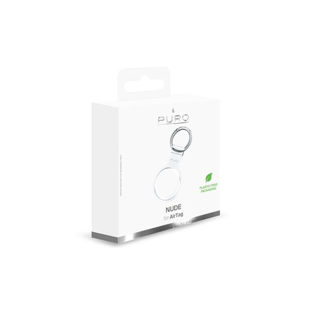 PURO NUDE Case - Schlüsselanhänger aus Silikon für Apple AirTag (transparent)
