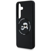 Karl Lagerfeld Silicone Double Heads And Circle MagSafe - Étui Samsung Galaxy S25 (noir)