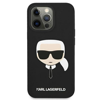 Karl Lagerfeld Silikonové pouzdro Iconic Karl`s Head - iPhone 13 (černé)