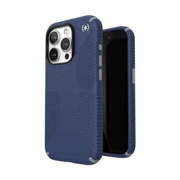 Speck Presidio2 Grip Magsafe - iPhone 15 Pro Tasche (Küstenblau / Staubgrau / Weiß)