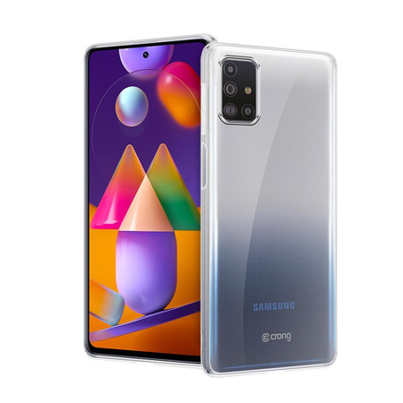 Crong Crystal Slim Hülle - Samsung Galaxy M31s Gehäuse (Transparent)