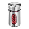 Küchenprofi - Stainless steel spice container with window and 3 dispensing strainers 8x5 cm