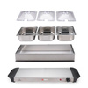 Alpina - Réchauffeur d'aliments, bemar 3x1.25 l puissance 200W acier inoxydable
