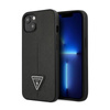 Guess Saffiano Triangle Logo Case - Hülle für iPhone 14 Plus (Schwarz)