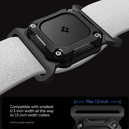 Spigen Tough Armor Pet Collar - Hülle mit Halsbandhalterung für Apple AirTag 1 / 2 (Black)