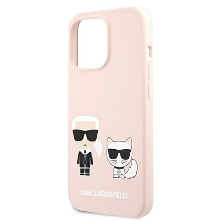 Karl Lagerfeld Slilicone Karl & Choupette Magsafe - iPhone 13 Hülle (rosa)