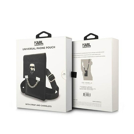 Karl Lagerfeld Ikonik Karl Chain Wallet Phone Bag - Smartphone- und Zubehörtasche (schwarz)