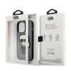 Karl Lagerfeld Saffiano Ikonik Patch - Etui iPhone 13 Pro Max (srebrny)