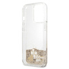 Guess Liquid Glitter Charms - pouzdro pro iPhone 13 Pro Max (zlaté)