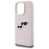Karl Lagerfeld Silicone Double Heads Print MagSafe - Coque iPhone 16 Pro Max (rose)
