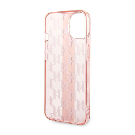 Karl Lagerfeld Mono Vertical Stripe - Coque pour iPhone 14 Plus (rose)