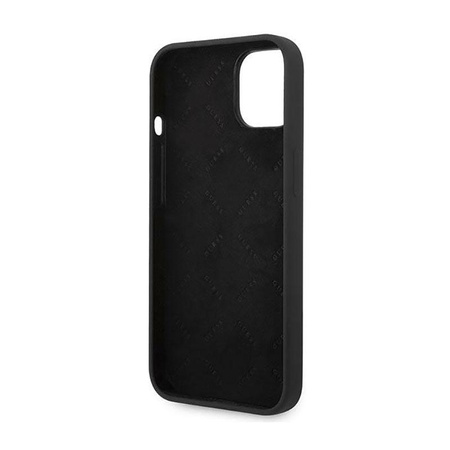 Guess Silicone Triangle Logo - Hülle für iPhone 14 Plus (Schwarz)
