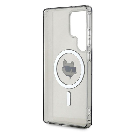 Karl Lagerfeld Knopf Choupette Kopf gedruckt Logo MagSafe - Samsung Galaxy S25 Ultra Case (schwarz)