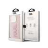 Karl Lagerfeld 3D Rubber Glitter Logo - Coque iPhone 15 Pro Max (rose)