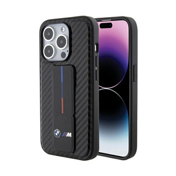 BMW Grip Stand Smooth & Carbon - iPhone 15 Pro Case (black)