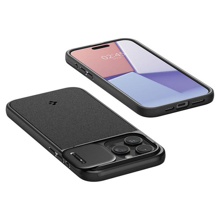 Spigen Optik Armor Mag Mag MagSafe - tok iPhone 15 Pro Max készülékhez (fekete)