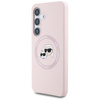 Karl Lagerfeld Silicone Double Heads And Circle MagSafe - Samsung Galaxy S25 Case (pink)