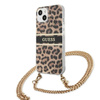 Guess Leopard Gold Stripe Crossbody - Étui pour iPhone 13 Mini Case