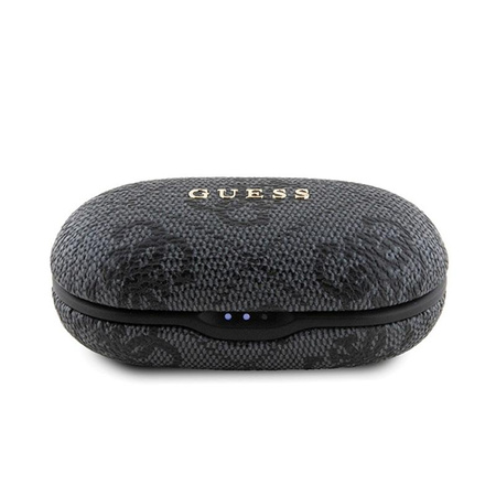 Guess 4G Metal Logo - TWS ENC Bluetooth-Kopfhörer + Ladetasche (schwarz)