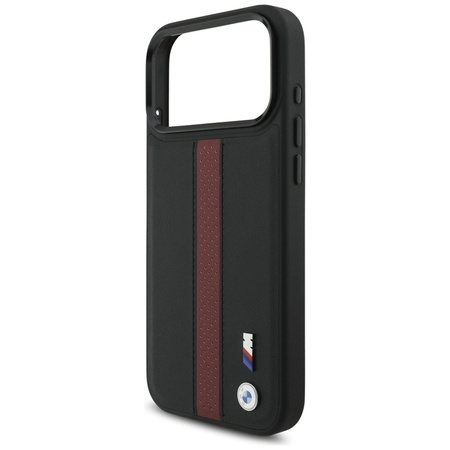 Etui do iPhone 17 Pro Max MagSafe BMW M Oryginalny Skórzany Czerwony Case