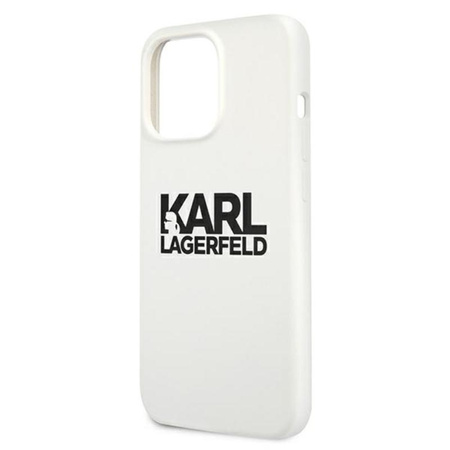Karl Lagerfeld Silicone Stack Logo - Etui iPhone 13 Pro Max (biały)