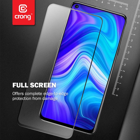 Crong 7D Nano Flexibles Glas - Bruchsicheres 9H Hybridglas für den gesamten Bildschirm des Xiaomi Mi 10T/Mi 10T Pro
