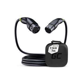 Green Cell - GC Snap Type 2 EV charging cable 11kW 7m 16A for Tesla Model Y / 3 / S / X, Kia EV6, VW ID.4 / ID.5, BMW i4 / iX, Ford Mach-E