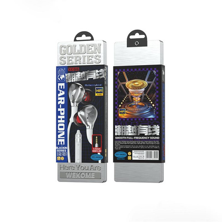 WEKOME YC06 Blackin sorozat - 3,5 mm-es HiFi csatlakozós vezetékes fejhallgató (fehér)