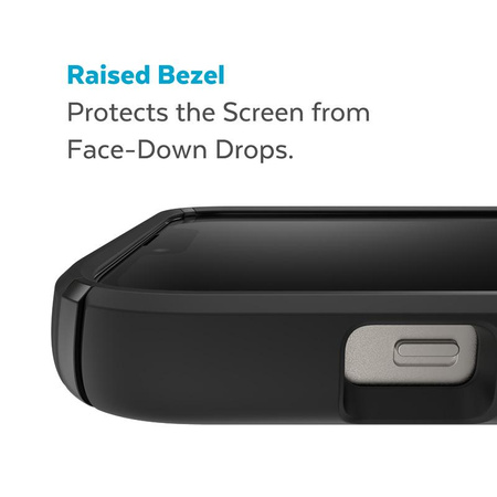 Speck Presidio2 Pro + MagSafe - Schutzhülle für iPhone 115 Plus / 14 Plus mit MICROBAN-Beschichtung (Schwarz / Schwarz / Weiß)