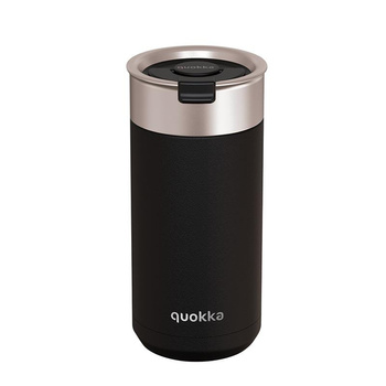 Quokka Boost Coffee Tumbler - Stainless Steel Thermal Mug with Infuser 400ml (Carbon Black)