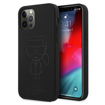 Karl Lagerfeld Silikonové pouzdro Ikonik Outline - iPhone 12 / iPhone 12 Pro (černé)