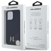 Karl Lagerfeld Silicone Shadow Metal Initial MagSafe - Case for iPhone 15 Pro (black)