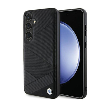 BMW Signature Leather Crossing Lines Pattern - Case for Samsung Galaxy S24 (black)