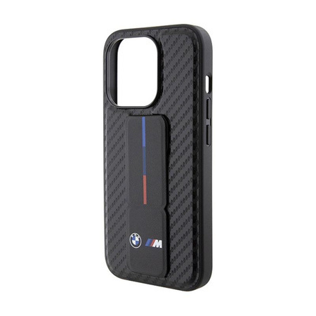 BMW Grip Stand Smooth & Carbon - iPhone 15 Pro Case (black)
