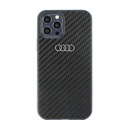 Audi Carbon Fiber - tok iPhone 12 / iPhone 12 Pro készülékhez (fekete)