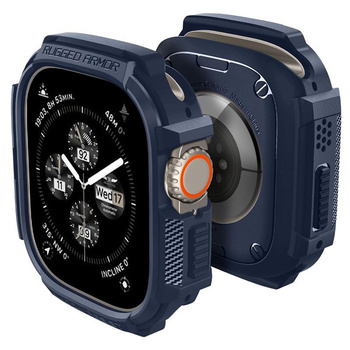 Spigen Rugged Armor - Étui pour Apple Watch Ultra 1/2 49 mm (Bleu marine)