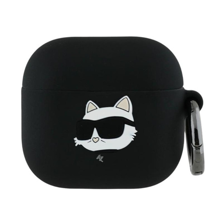 Karl Lagerfeld Silicone Choupette Head 3D - AirPods 4 Hülle (schwarz)