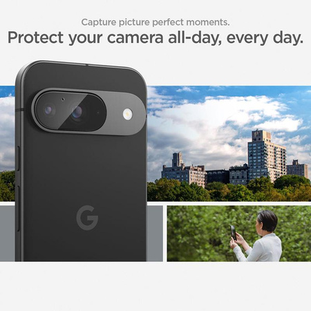 Spigen Optik.TR EZ Fit Camera Lens Protector 2-Pack - ochranné sklo objektivu pro Google Pixel 9 (2 ks) (Transparent)