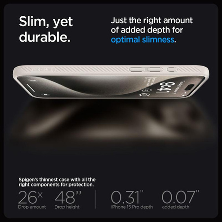 Spigen Liquid Air - Gehäuse für iPhone 15 Pro Max (Titanium)