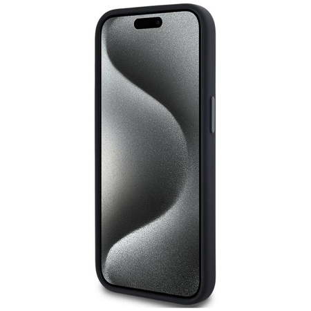 Karl Lagerfeld Silicone Shadow Metal Initial MagSafe - Hülle für iPhone 15 (schwarz)