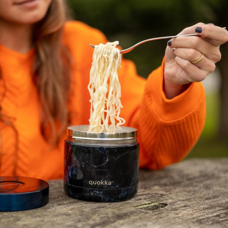 Quokka Whim Food Jar - Thermoskanne für Mittagessen / Lunch-Thermoskanne 600 ml (Marmor)