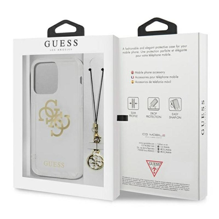 Guess 4G Big Logo Charm Gold- Etui iPhone 13 Pro Max (złoty charms)