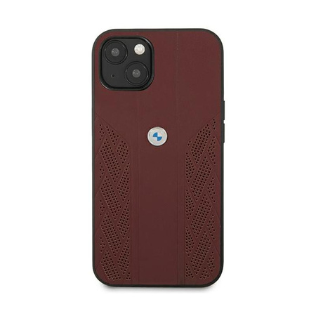 BMW Leather Curve Perforált HC - tok iPhone 13 mini (piros)