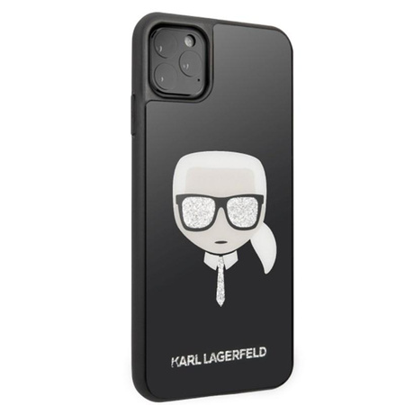 Karl Lagerfeld Double Layers Glitter Head - pouzdro pro iPhone 11 Pro Max (černé)